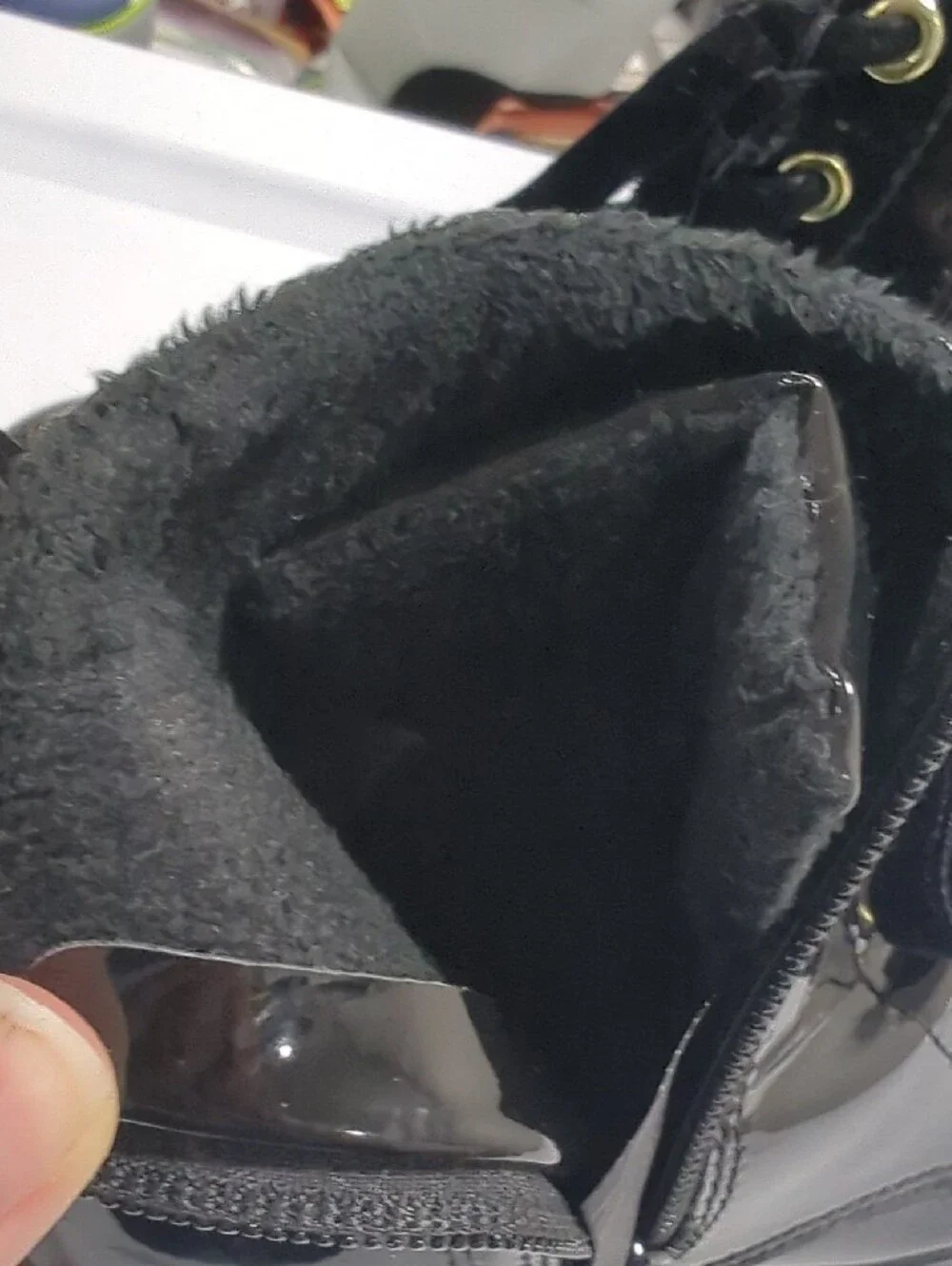 H&M Black Patent Lace-Up Kids Ankle Boots